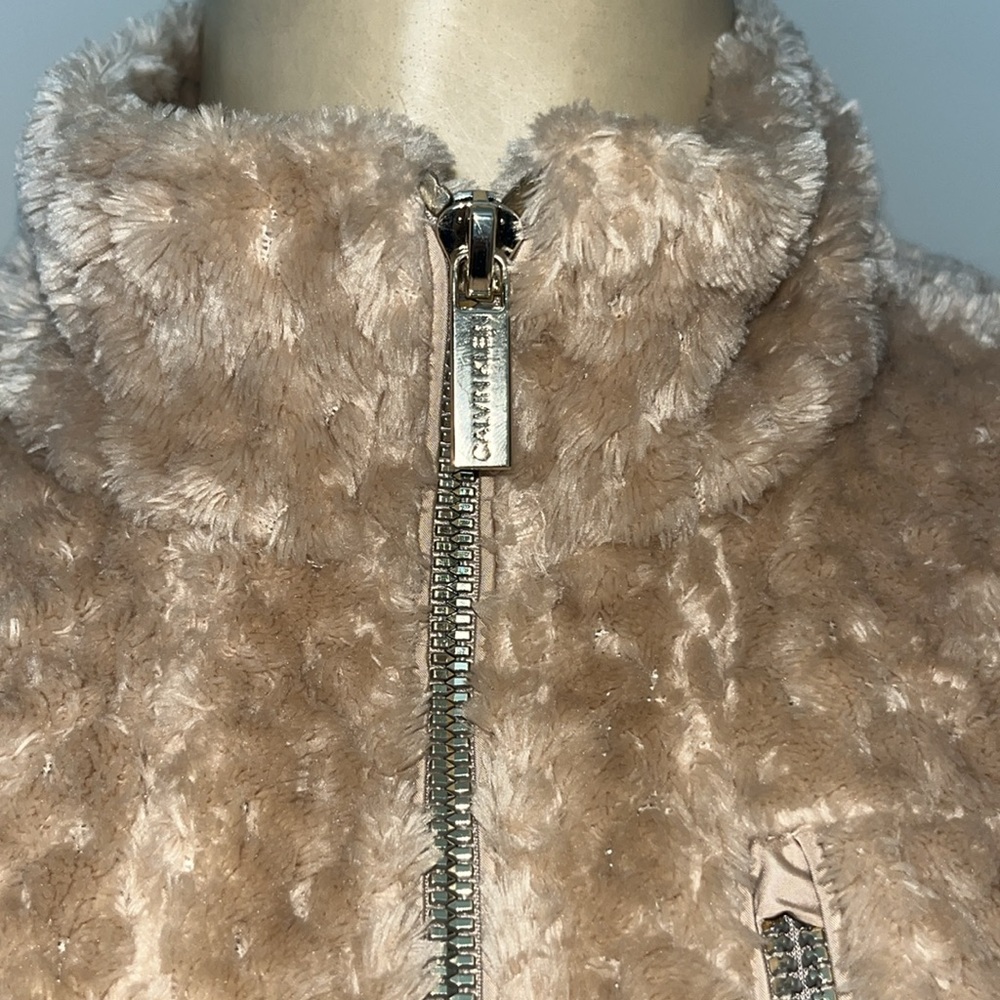 Small Womens Calvin Klein Zip-Up Fleece Dressier Jacket - Picture 7 of 11